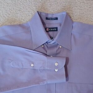 Chaps Wrinkle Free Lavender Long Sleeve Dress Shirt